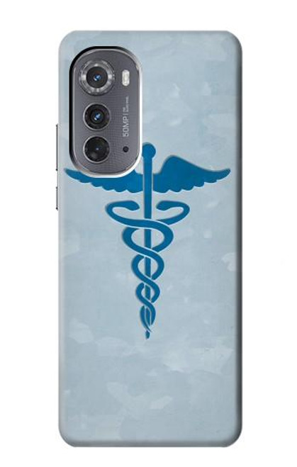 S2815 カドゥケウスの杖 医療シンボル Medical Symbol Motorola Edge (2022) バックケース、フリップケース・カバー