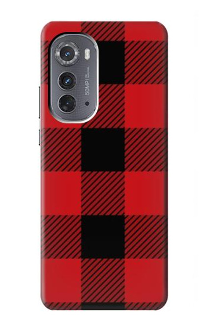 S2931 レッドバッファローチェック柄 Red Buffalo Check Pattern Motorola Edge (2022) バックケース、フリップケース・カバー