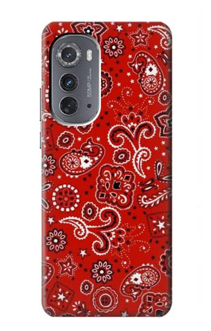 S3354 赤バンダナ Red Classic Bandana Motorola Edge (2022) バックケース、フリップケース・カバー
