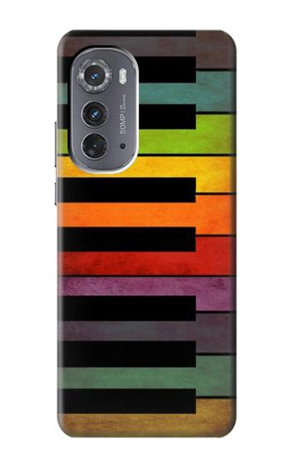 S3451 カラフルなピアノ Colorful Piano Motorola Edge (2022) バックケース、フリップケース・カバー