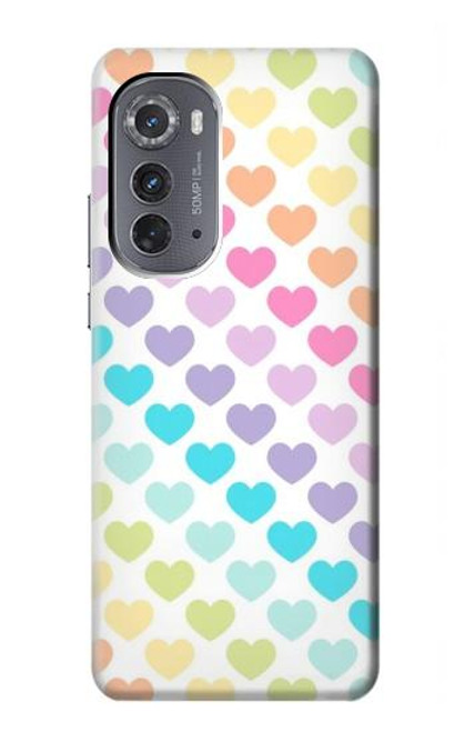 S3499 カラフルなハート柄 Colorful Heart Pattern Motorola Edge (2022) バックケース、フリップケース・カバー