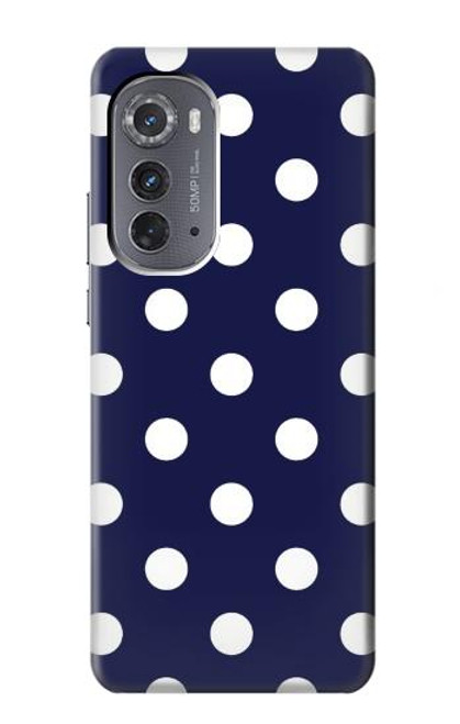 S3533 ブルーの水玉 Blue Polka Dot Motorola Edge (2022) バックケース、フリップケース・カバー