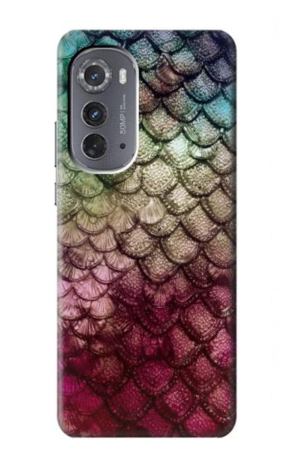 S3539 人魚の鱗 Mermaid Fish Scale Motorola Edge (2022) バックケース、フリップケース・カバー