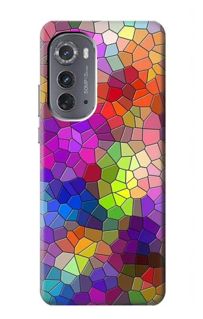 S3677 カラフルなレンガのモザイク Colorful Brick Mosaics Motorola Edge (2022) バックケース、フリップケース・カバー