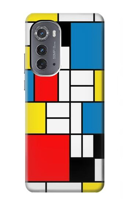 S3814 ピエトモンドリアン線画作曲 Piet Mondrian Line Art Composition Motorola Edge (2022) バックケース、フリップケース・カバー