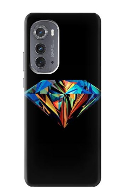 S3842 抽象的な カラフルな ダイヤモンド Abstract Colorful Diamond Motorola Edge (2022) バックケース、フリップケース・カバー