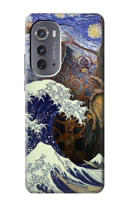 S3851 アートの世界 ヴァンゴッホ 北斎 ダヴィンチ World of Art Van Gogh Hokusai Da Vinci Motorola Edge (2022) バックケース、フリップケース・カバー