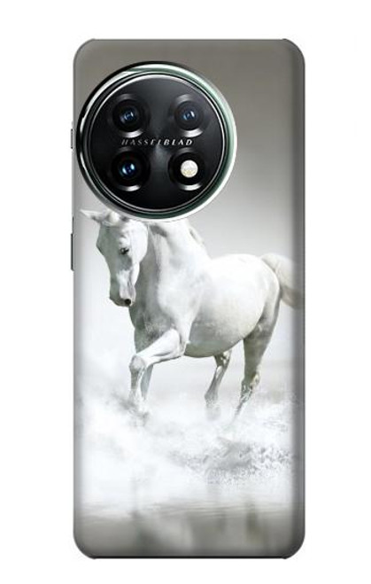 S0932 白馬 White Horse OnePlus 11 バックケース、フリップケース・カバー