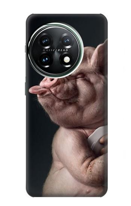 S1273 クレイジー豚 Crazy Pig OnePlus 11 バックケース、フリップケース・カバー