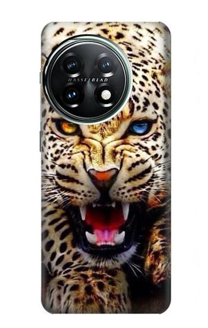 S1932 ブルーアイヒョウ Blue Eyed Leopard OnePlus 11 バックケース、フリップケース・カバー