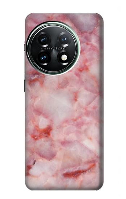 S2843 ピンクマーブル Pink Marble Texture OnePlus 11 バックケース、フリップケース・カバー