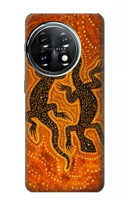 S2901 リザードアボリジニアート Lizard Aboriginal Art OnePlus 11 バックケース、フリップケース・カバー