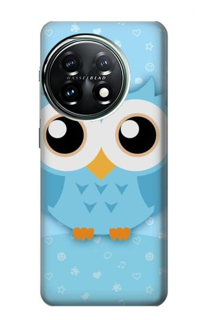 S3029 かわいい青いフクロウ Cute Blue Owl OnePlus 11 バックケース、フリップケース・カバー