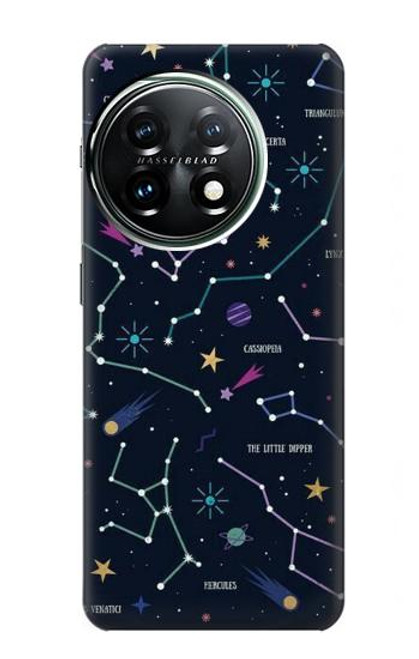 S3220 スターマップ星座星座 Star Map Zodiac Constellations OnePlus 11 バックケース、フリップケース・カバー