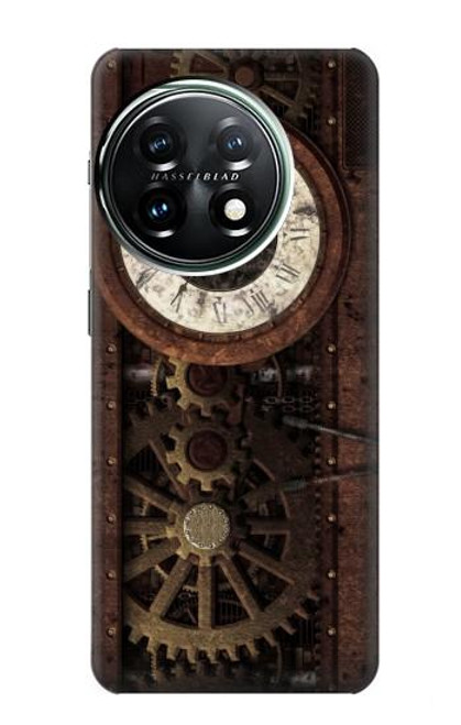 S3221 クロックギア Steampunk Clock Gears OnePlus 11 バックケース、フリップケース・カバー