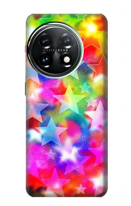 S3292 カラフルディスコスター Colourful Disco Star OnePlus 11 バックケース、フリップケース・カバー