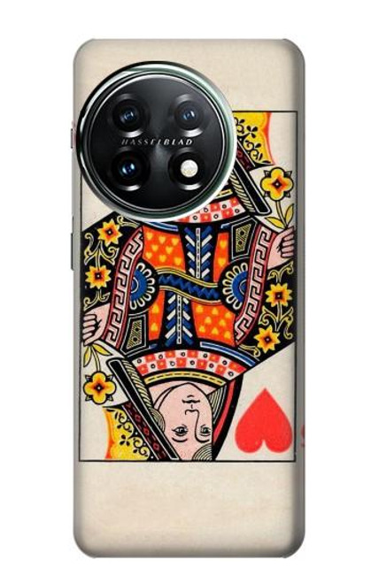 S3429 クイーンハートカード Queen Hearts Card OnePlus 11 バックケース、フリップケース・カバー