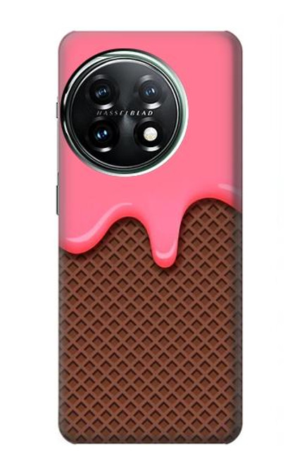 S3754 ストロベリーアイスクリームコーン Strawberry Ice Cream Cone OnePlus 11 バックケース、フリップケース・カバー