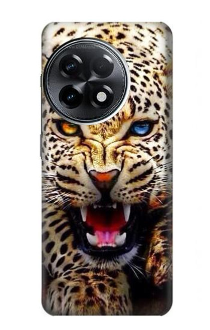 S1932 ブルーアイヒョウ Blue Eyed Leopard OnePlus 11R バックケース、フリップケース・カバー