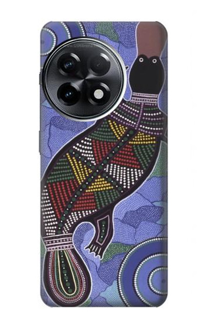S3387 カモノハシオーストラリアのアボリジニアート Platypus Australian Aboriginal Art OnePlus 11R バックケース、フリップケース・カバー
