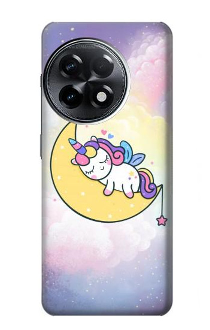 S3485 かわいい眠りユニコーン Cute Unicorn Sleep OnePlus 11R バックケース、フリップケース・カバー
