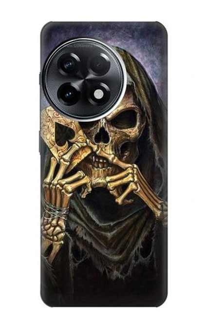 S3594 死神ポーカー Grim Reaper Wins Poker OnePlus 11R バックケース、フリップケース・カバー