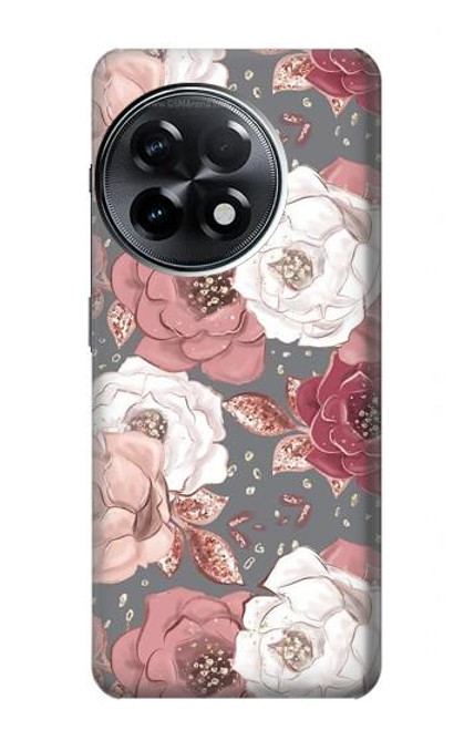 S3716 バラの花柄 Rose Floral Pattern OnePlus 11R バックケース、フリップケース・カバー