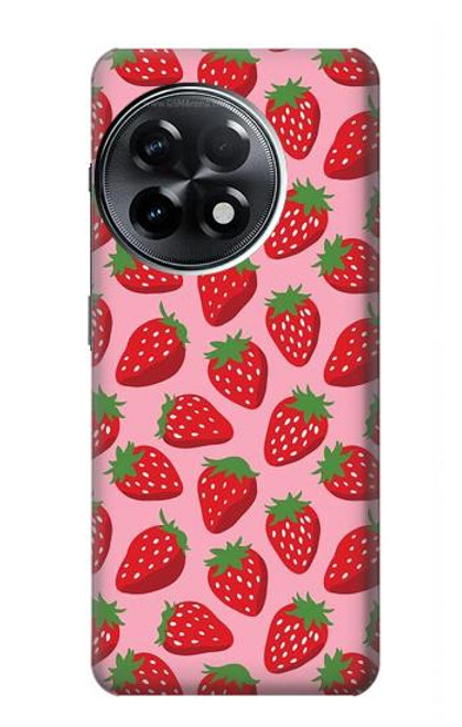 S3719 いちご柄 Strawberry Pattern OnePlus 11R バックケース、フリップケース・カバー