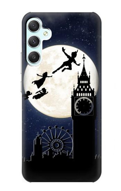 S3249 ピーター・パン Peter Pan Fly Full Moon Night Samsung Galaxy A34 5G バックケース、フリップケース・カバー