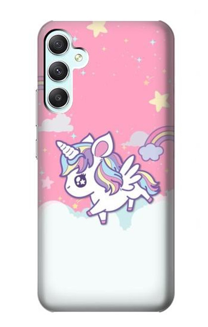 S3518 ユニコーン漫画 Unicorn Cartoon Samsung Galaxy A34 5G バックケース、フリップケース・カバー