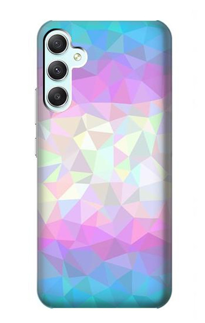 S3747 トランスフラッグポリゴン Trans Flag Polygon Samsung Galaxy A34 5G バックケース、フリップケース・カバー