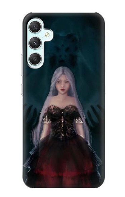 S3847 リリス 花嫁 ゴシック女 スカル死神 Lilith Devil Bride Gothic Girl Skull Grim Reaper Samsung Galaxy A34 5G バックケース、フリップケース・カバー