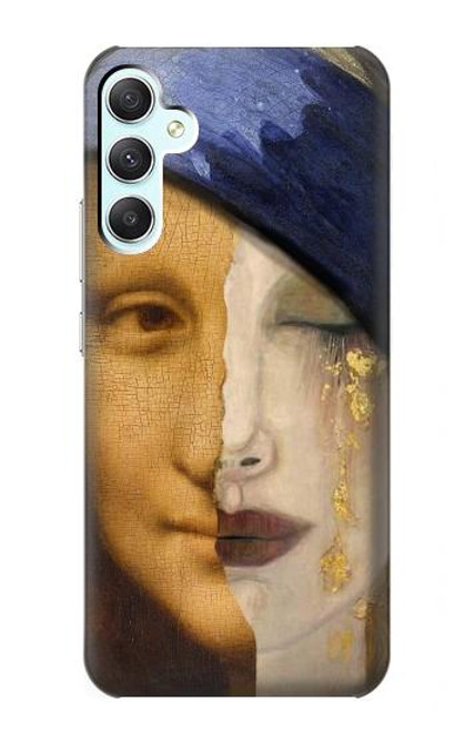 S3853 モナリザ グスタフクリムト フェルメール Mona Lisa Gustav Klimt Vermeer Samsung Galaxy A34 5G バックケース、フリップケース・カバー