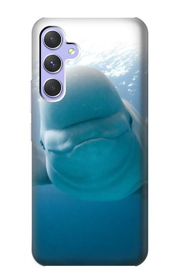 S1801 ベルーガ スマイルクジラ Beluga Whale Smile Whale Samsung Galaxy A54 5G バックケース、フリップケース・カバー