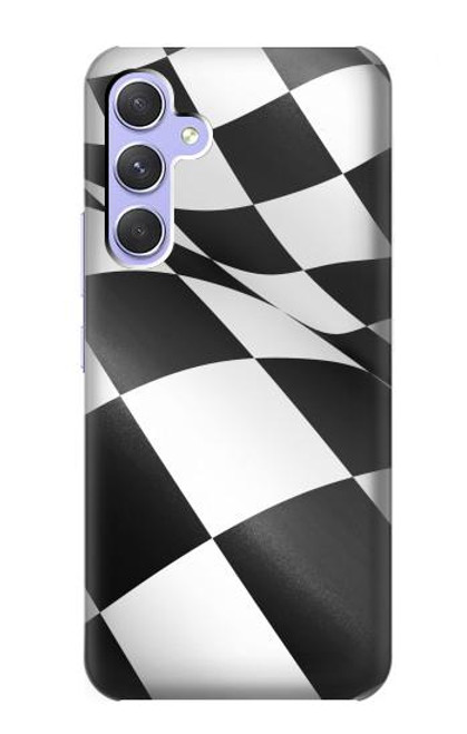 S2408 市松模様のスポーツ レース旗 Checkered Winner Flag Samsung Galaxy A54 5G バックケース、フリップケース・カバー