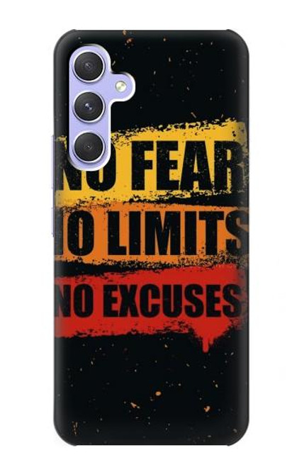 S3492 恐れのない言い訳のない No Fear Limits Excuses Samsung Galaxy A54 5G バックケース、フリップケース・カバー