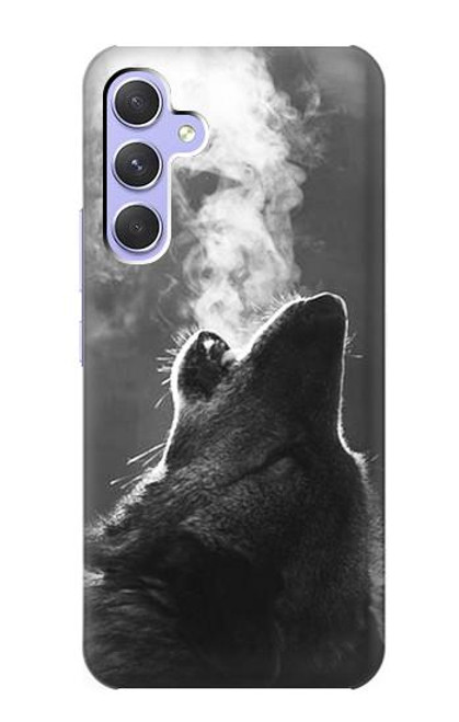 S3505 オオカミ Wolf Howling Samsung Galaxy A54 5G バックケース、フリップケース・カバー