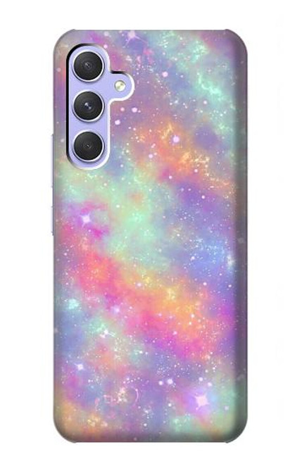 S3706 パステルレインボーギャラクシーピンクスカイ Pastel Rainbow Galaxy Pink Sky Samsung Galaxy A54 5G バックケース、フリップケース・カバー