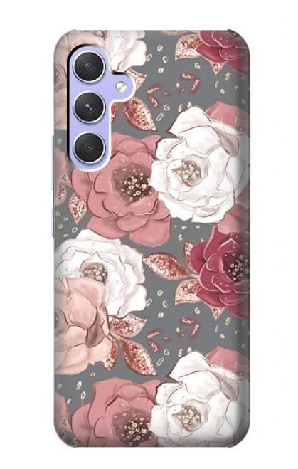 S3716 バラの花柄 Rose Floral Pattern Samsung Galaxy A54 5G バックケース、フリップケース・カバー