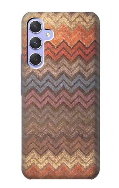 S3752 ジグザグ生地パターングラフィックプリント Zigzag Fabric Pattern Graphic Printed Samsung Galaxy A54 5G バックケース、フリップケース・カバー