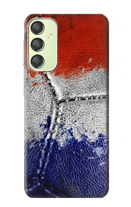 S3304 フランスの旗ビンテージフットボールのグラフィック France Flag Vintage Football Graphic Samsung Galaxy A24 4G バックケース、フリップケース・カバー