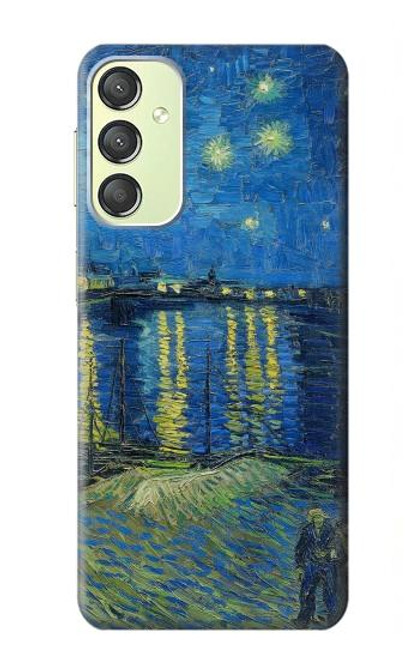 S3336 ヴァン・ゴッホローソンの星空 Van Gogh Starry Night Over the Rhone Samsung Galaxy A24 4G バックケース、フリップケース・カバー