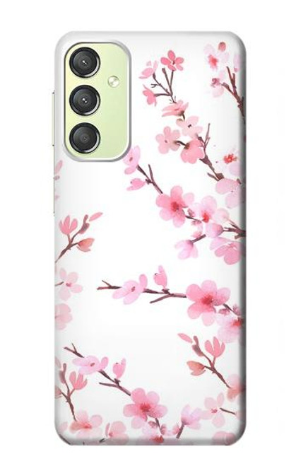 S3707 ピンクの桜の春の花 Pink Cherry Blossom Spring Flower Samsung Galaxy A24 4G バックケース、フリップケース・カバー