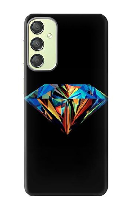 S3842 抽象的な カラフルな ダイヤモンド Abstract Colorful Diamond Samsung Galaxy A24 4G バックケース、フリップケース・カバー