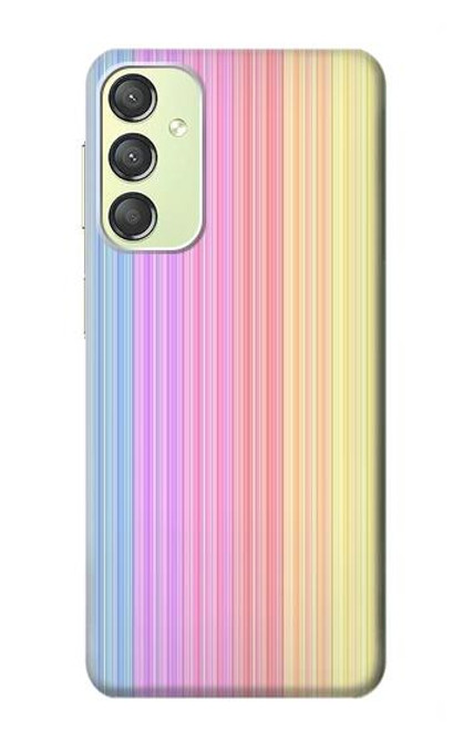 S3849 カラフルな縦の色 Colorful Vertical Colors Samsung Galaxy A24 4G バックケース、フリップケース・カバー