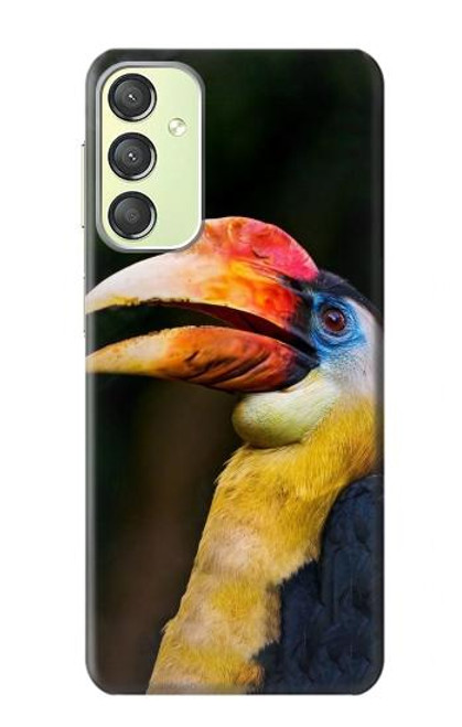 S3876 カラフルなサイチョウ Colorful Hornbill Samsung Galaxy A24 4G バックケース、フリップケース・カバー