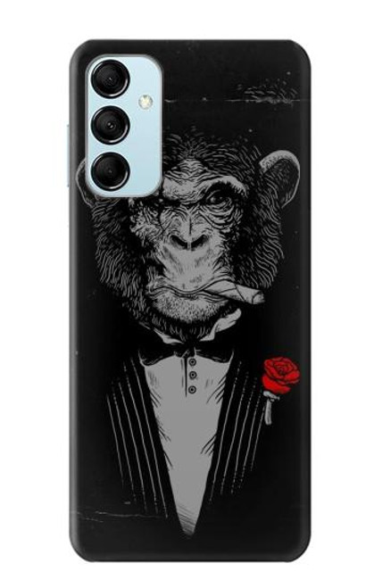 S3167 面白いマフィア猿 Funny Gangster Mafia Monkey Samsung Galaxy M14 バックケース、フリップケース・カバー