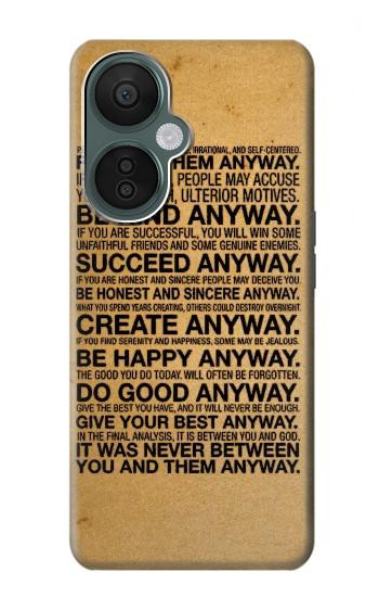 S2513 マザーテレサ とにかく引用 Mother Teresa Anyway Quotes OnePlus Nord CE 3 Lite, Nord N30 5G バックケース、フリップケース・カバー
