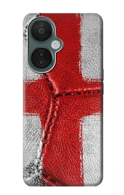 S3316 イングランドの旗ビンテージフットボールのグラフィック England Flag Vintage Football Graphic OnePlus Nord CE 3 Lite, Nord N30 5G バックケース、フリップケース・カバー