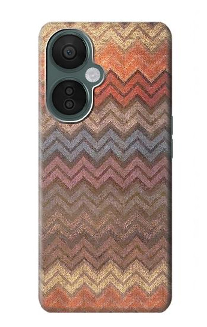 S3752 ジグザグ生地パターングラフィックプリント Zigzag Fabric Pattern Graphic Printed OnePlus Nord CE 3 Lite, Nord N30 5G バックケース、フリップケース・カバー